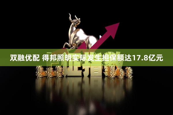 双融优配 得邦照明实际发生担保额达17.8亿元