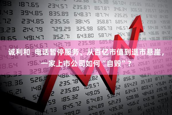 诚利和  电话暂停服务、从百亿市值到退市悬崖，一家上市公司如何“自毁”？